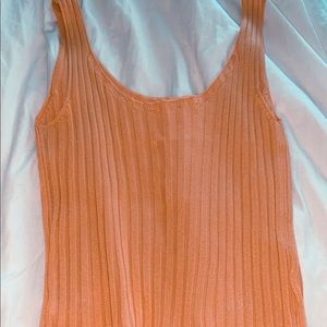 a ribbed yellow crop top